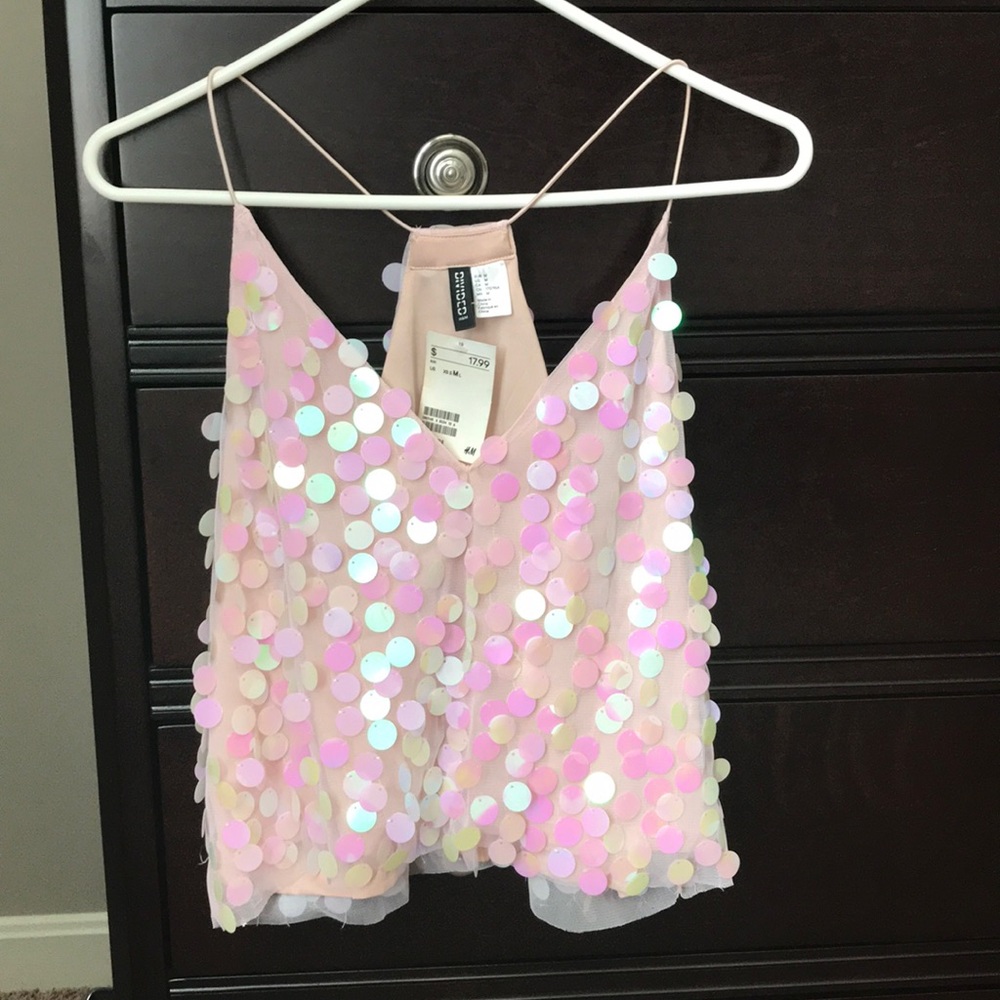 Pink sequin top from h&m. Tags still on!